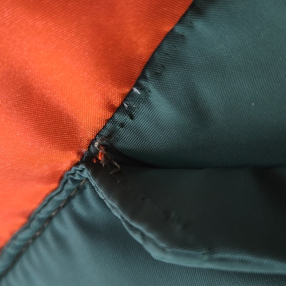 Vintage Hunter Orange Down Vest Puffer Vest Puffy Hunting Green Western Cowboy - Picture 16 of 16